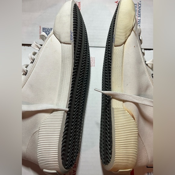 NEW LANVIN PARIS MID HI TOP WHITE DISTRESSED CANVAS Size 7/ Euro 40 - Picture 9 of 10